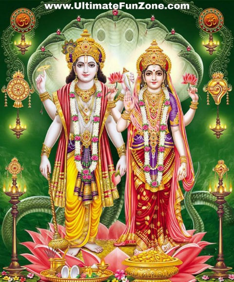 Lord Vishnu And Maa Lakshmi